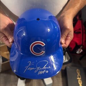 Autographed Chicago Cubs Ferguson Jenkins batting helmet